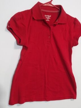 Cat & Jack Bright Red Short Sleeve Polo